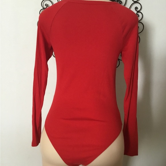 Long Sleeve Red Bodysuit - Picture 3 of 5